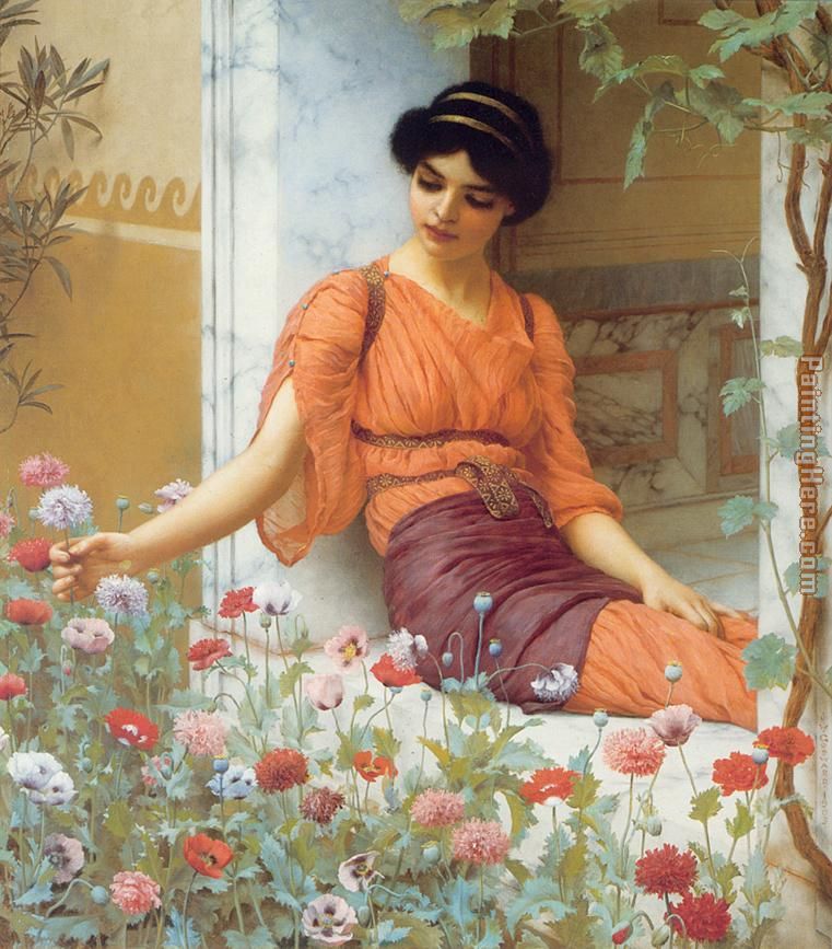 Summer Flowers painting - John William Godward Summer Flowers art painting